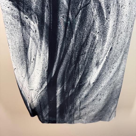 Go by Go Silk 100% Silk Black Gray Marble Print Women's Dress Size Small - Picture 10 of 15